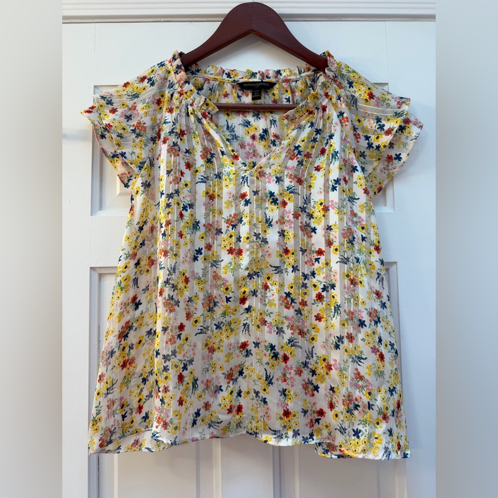 Banana Republic Multicolor Floral Blouse